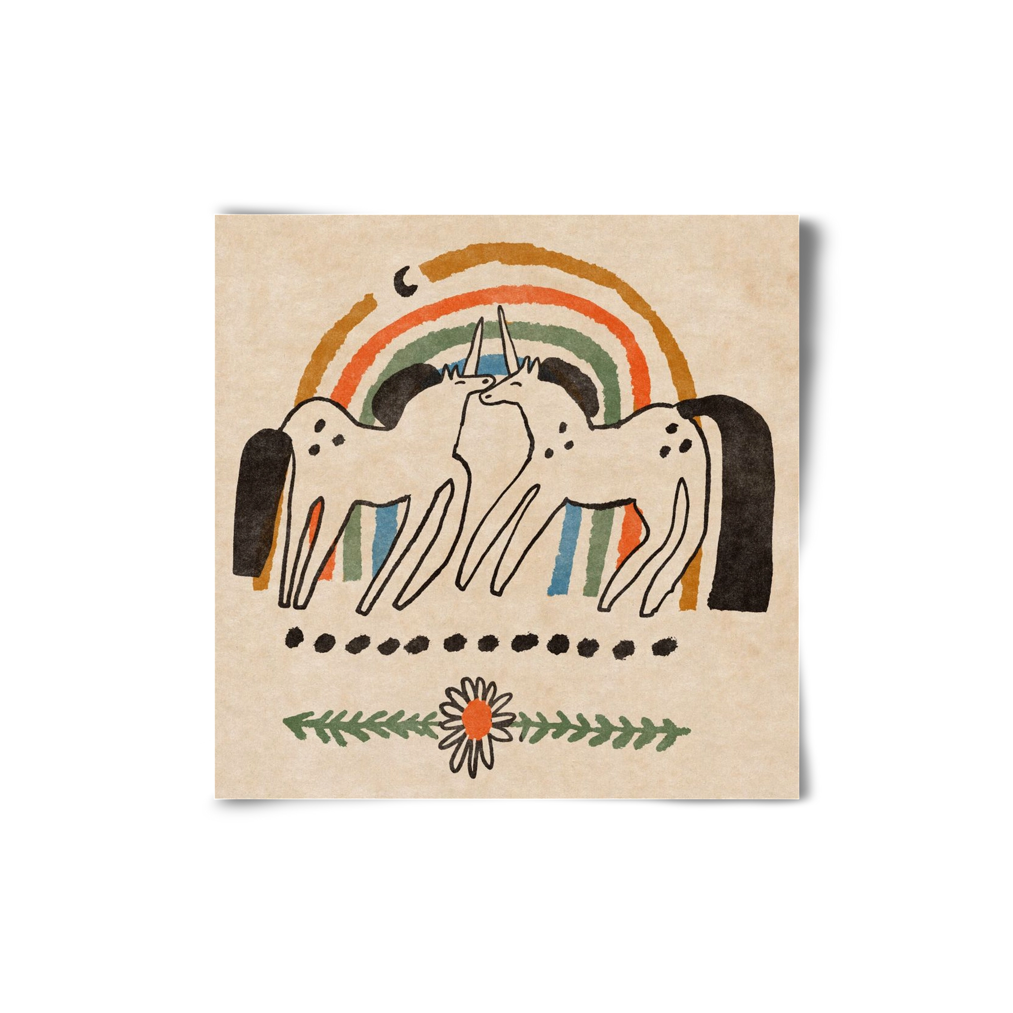 Unicorn love, 20x20 cm, Keret nélkül