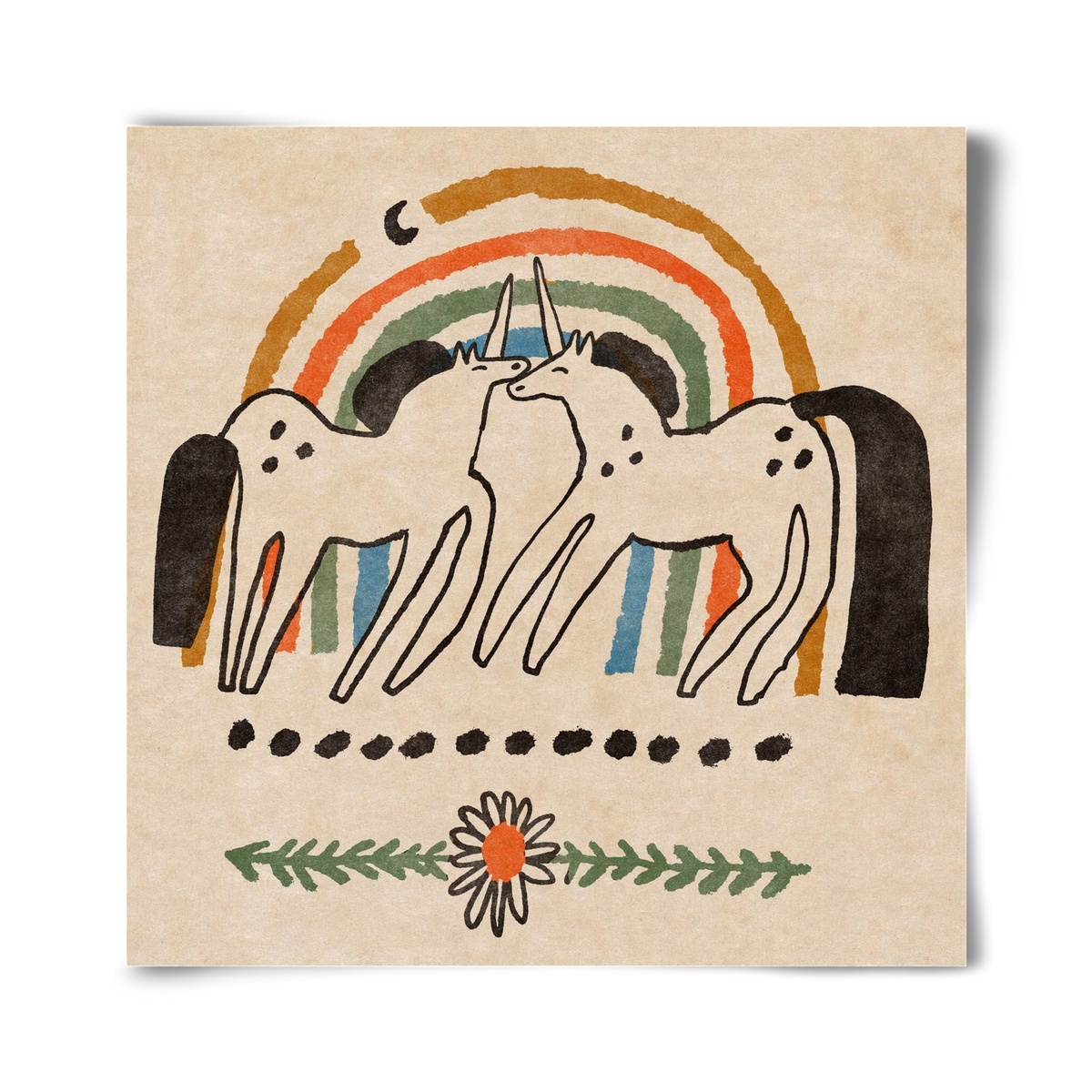 Unicorn love, 40x40 cm, Keret nélkül