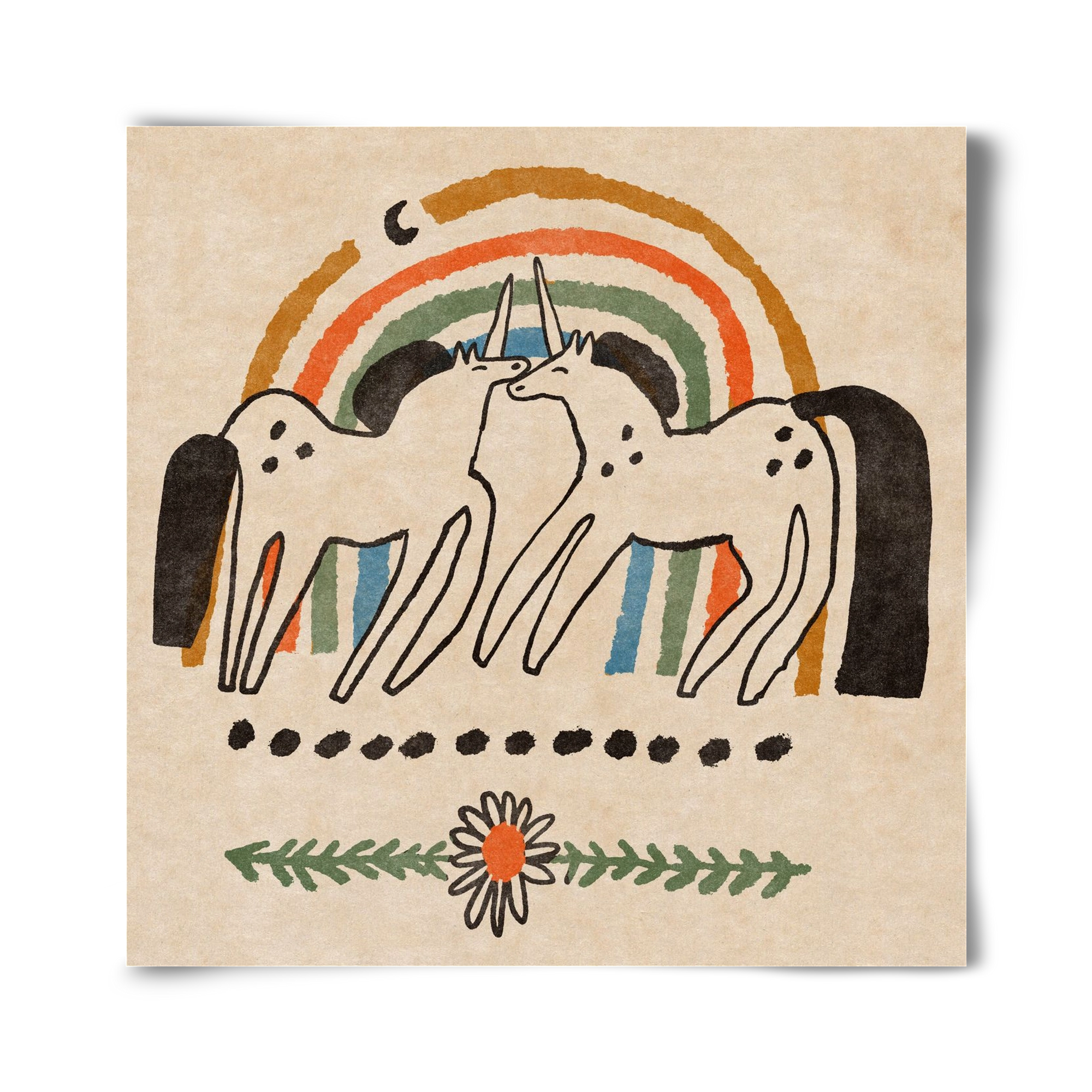 Unicorn love, 40x40 cm, Keret nélkül