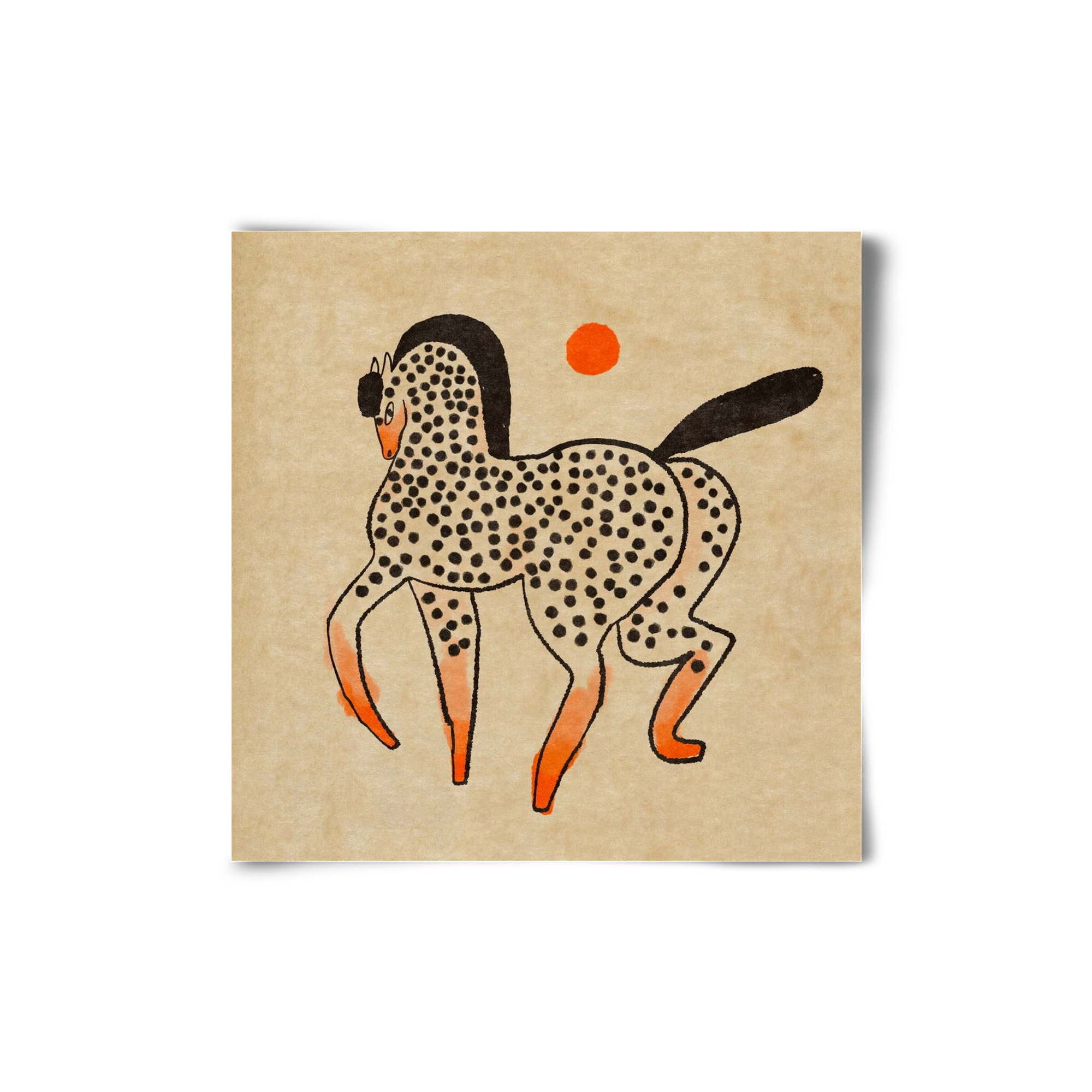 Spotted mare, 20x20 cm, Keret nélkül