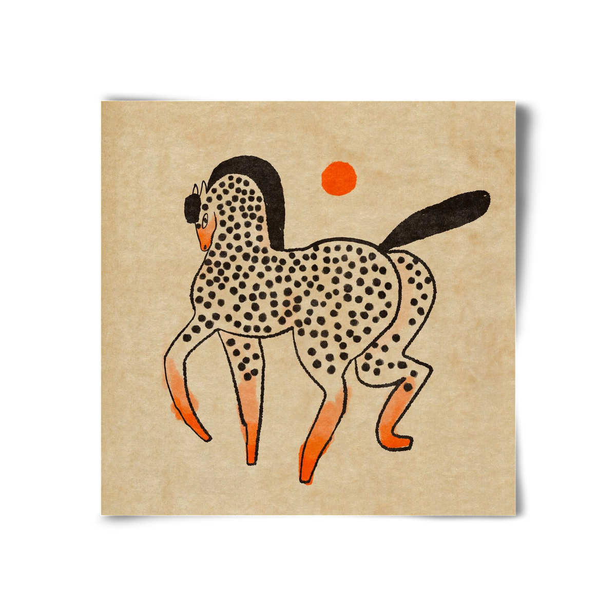 Spotted mare, 30x30 cm, Keret nélkül