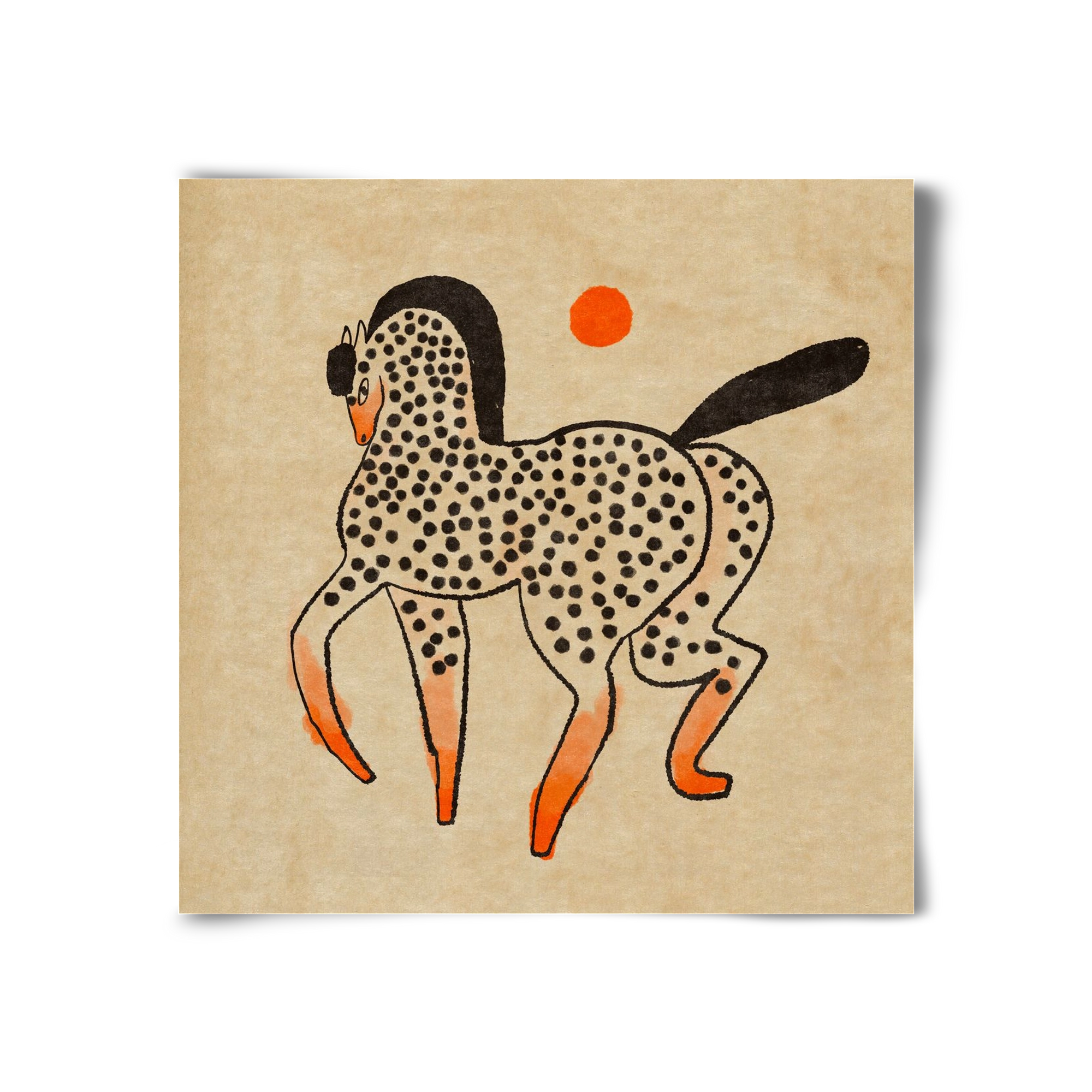 Spotted mare, 30x30 cm, Keret nélkül