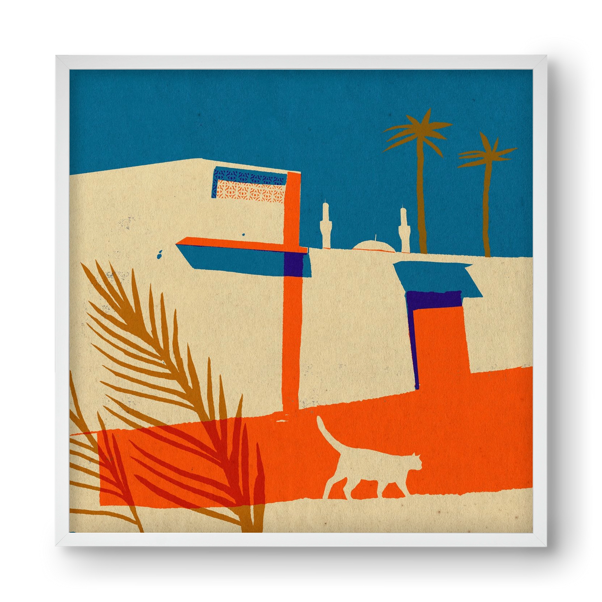 Dubai, 40x40 cm (40x40 cm), Fehér keret