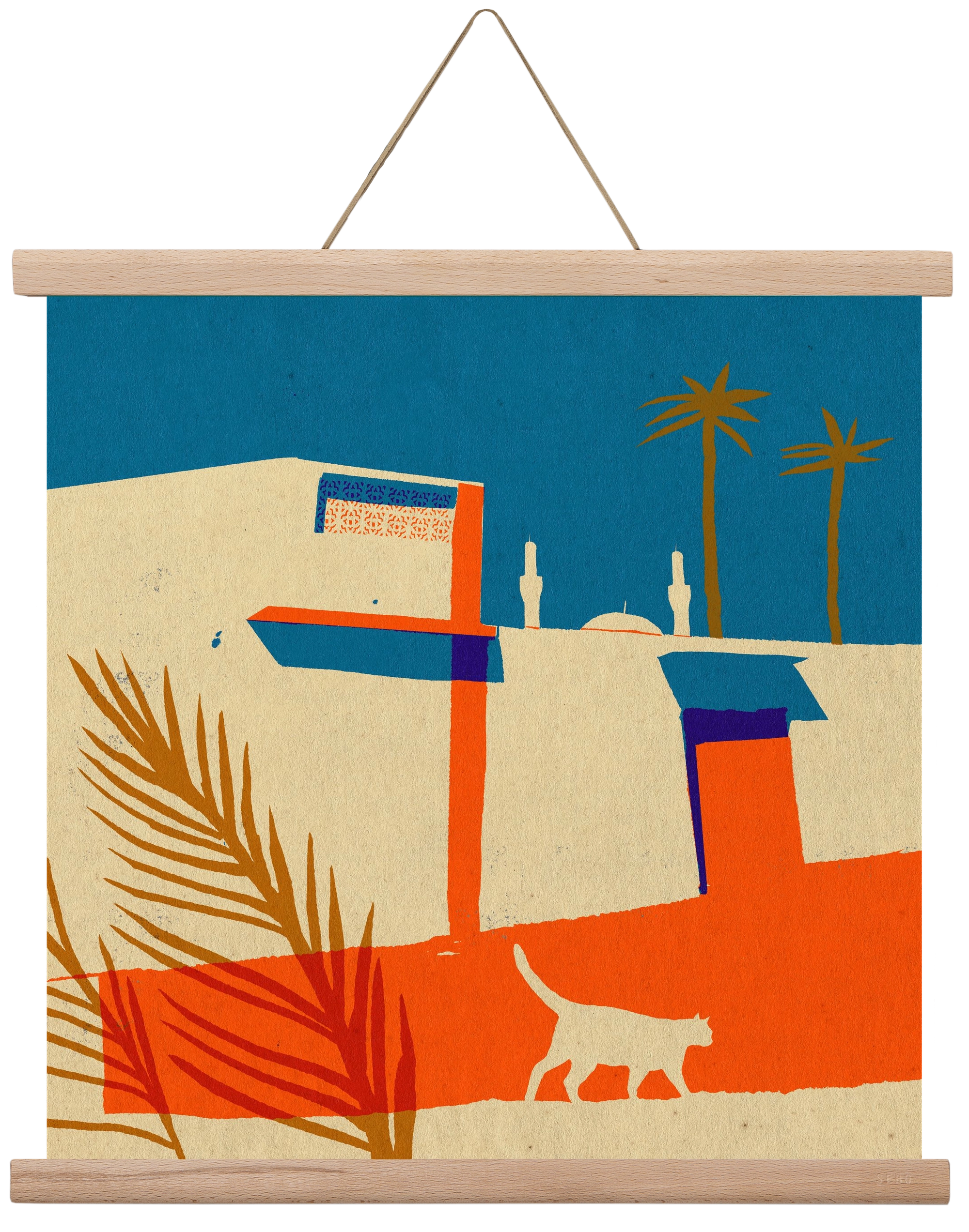 Dubai, 40x40 cm (40x40 cm), Tölgy akasztó