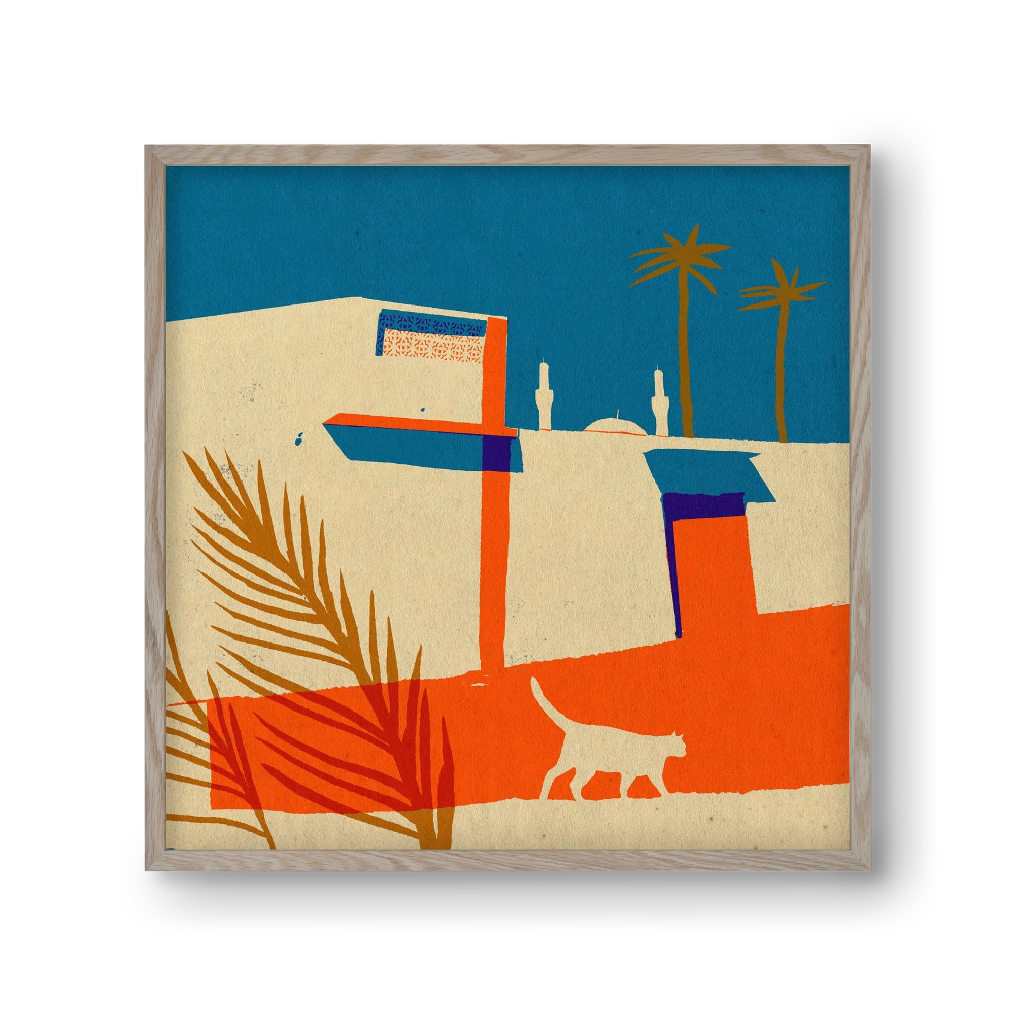 Dubai, 30x30 cm (30x30 cm), Tölgy keret