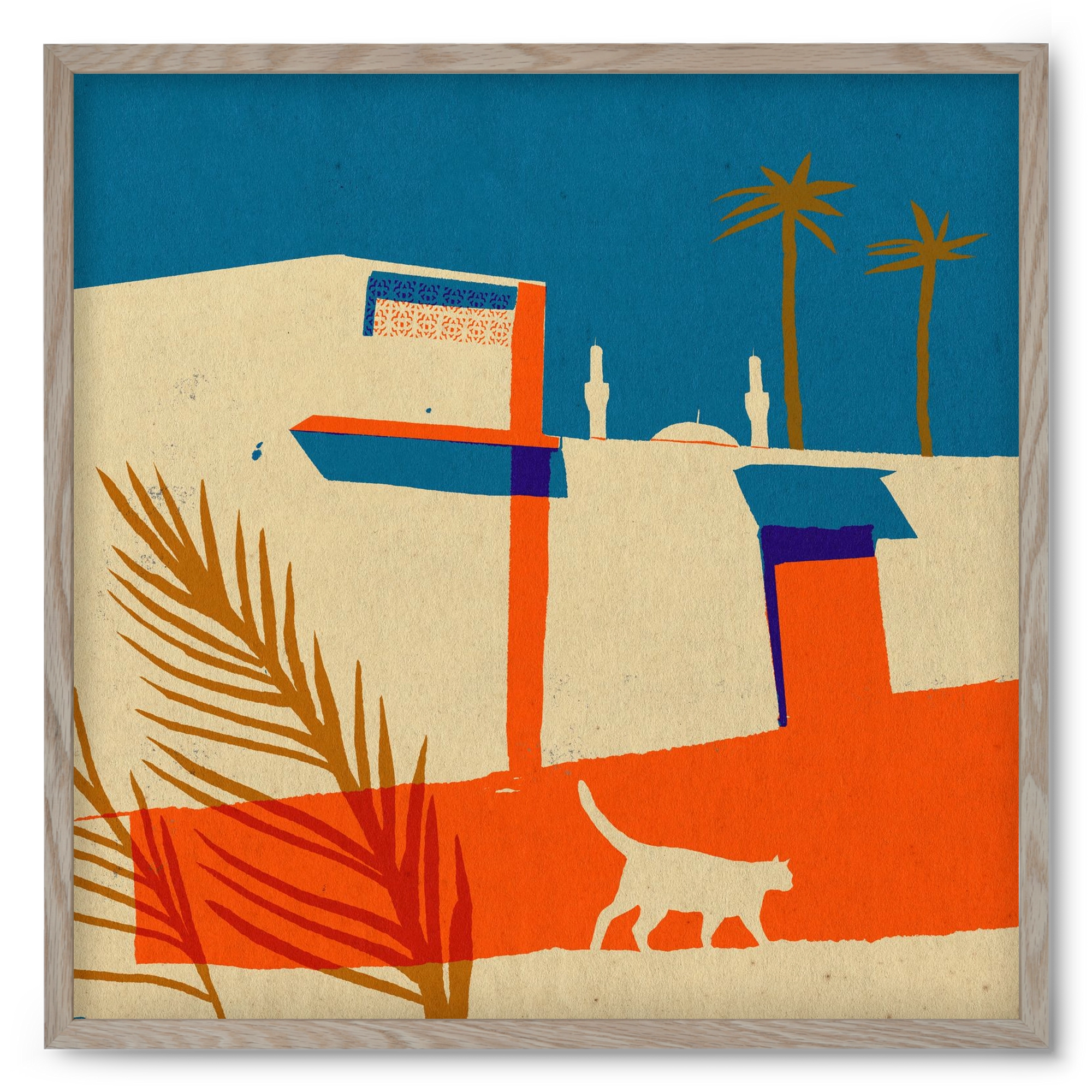 Dubai, 50x50 cm (50x50 cm), Tölgy keret