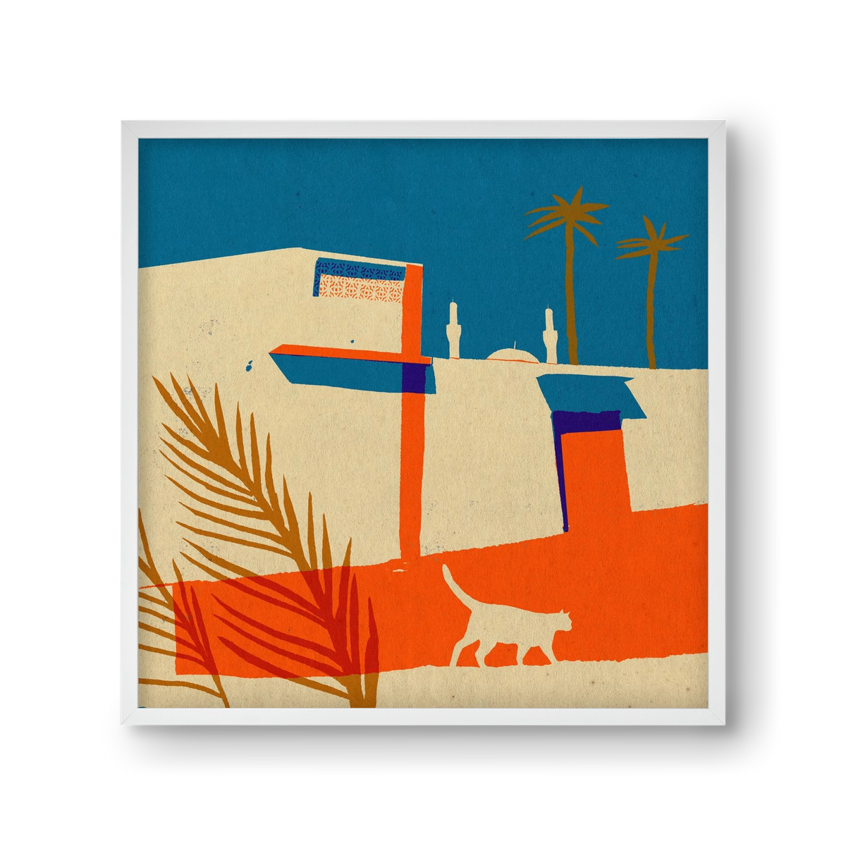 Dubai, 30x30 cm (30x30 cm), Fehér keret