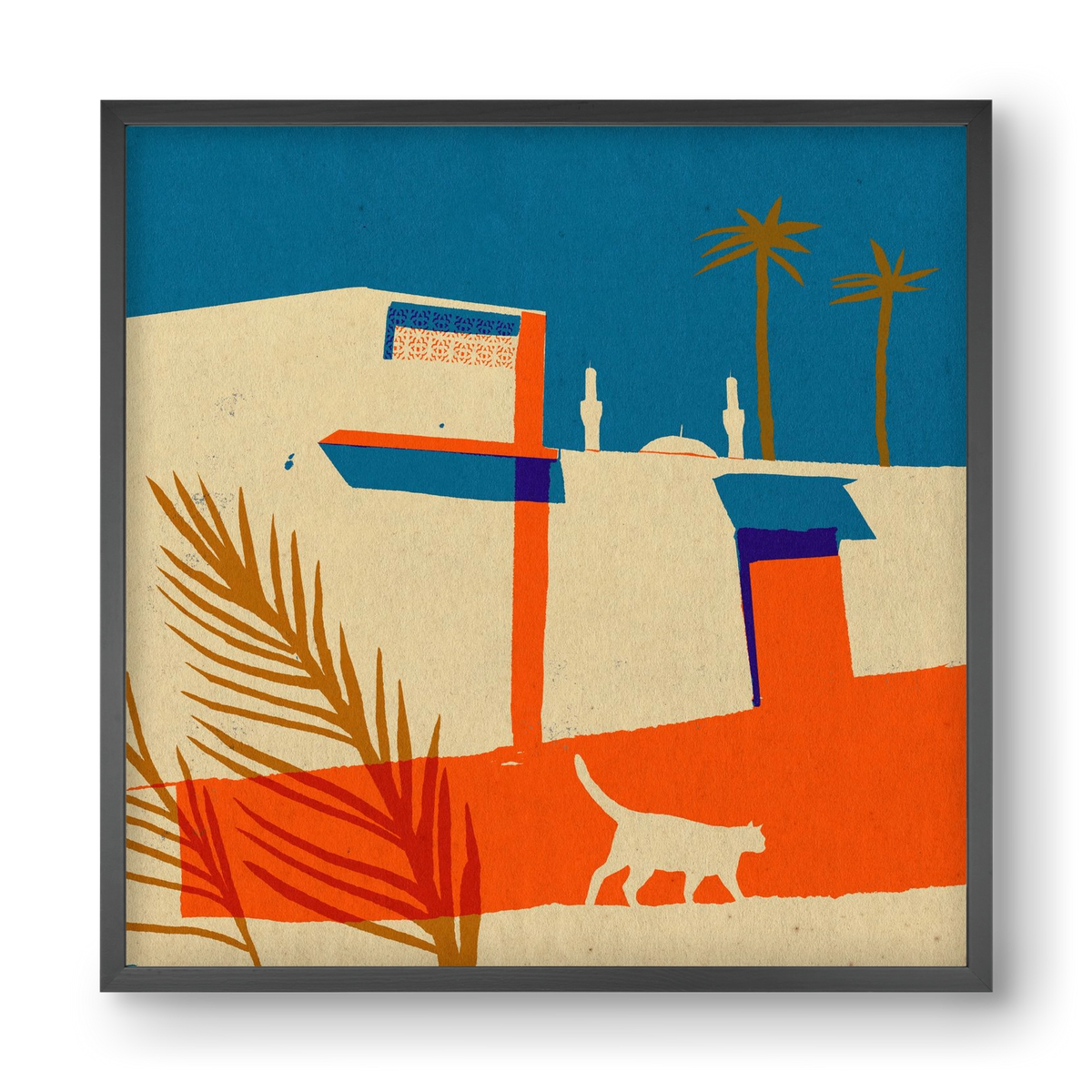 Dubai, 40x40 cm (40x40 cm), Fekete keret