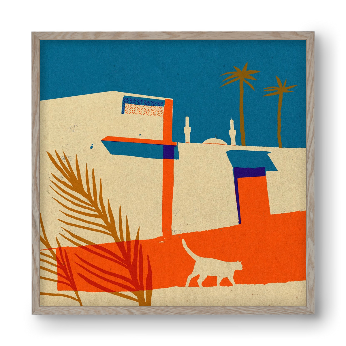 Dubai, 40x40 cm (40x40 cm), Tölgy keret