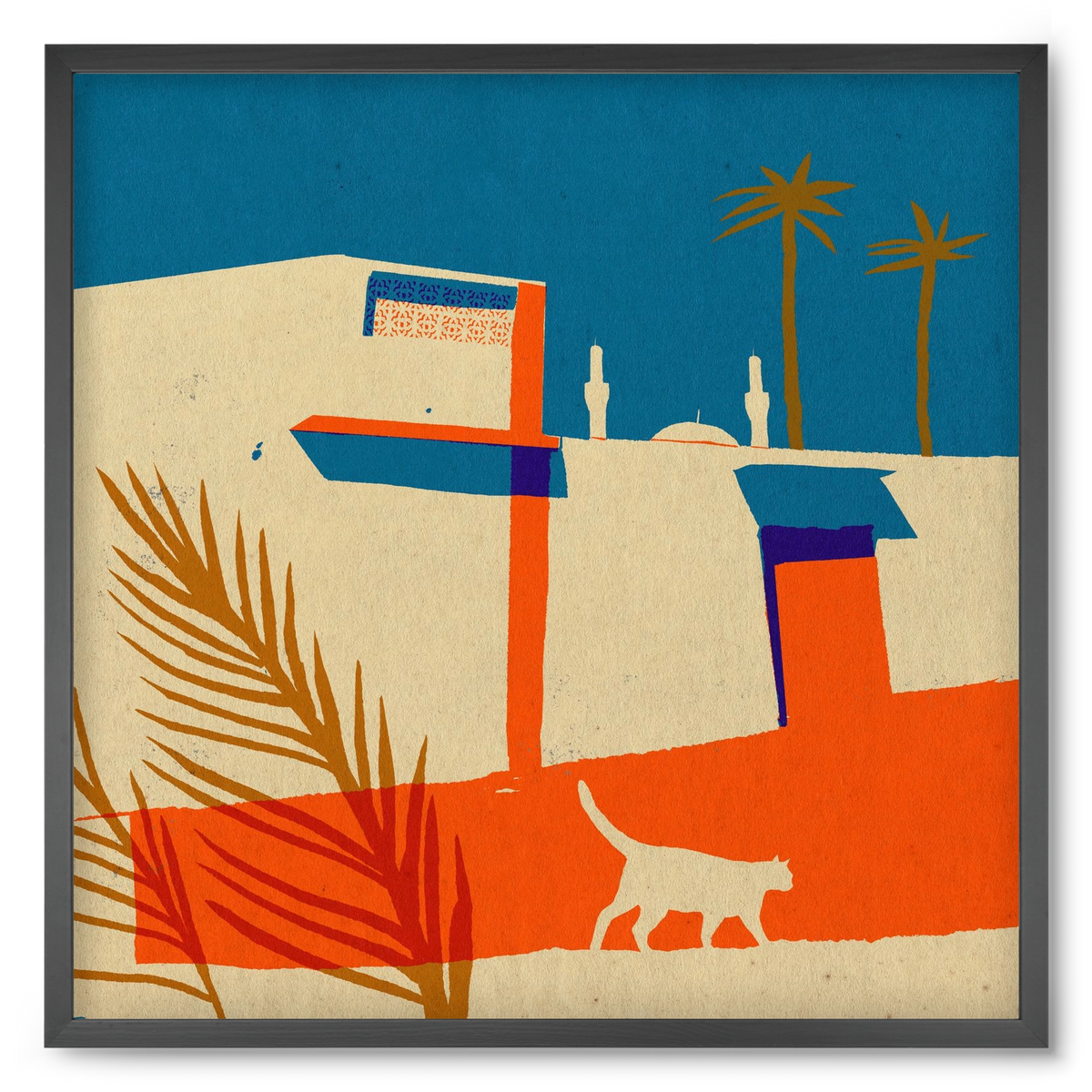 Dubai, 50x50 cm (50x50 cm), Fekete keret