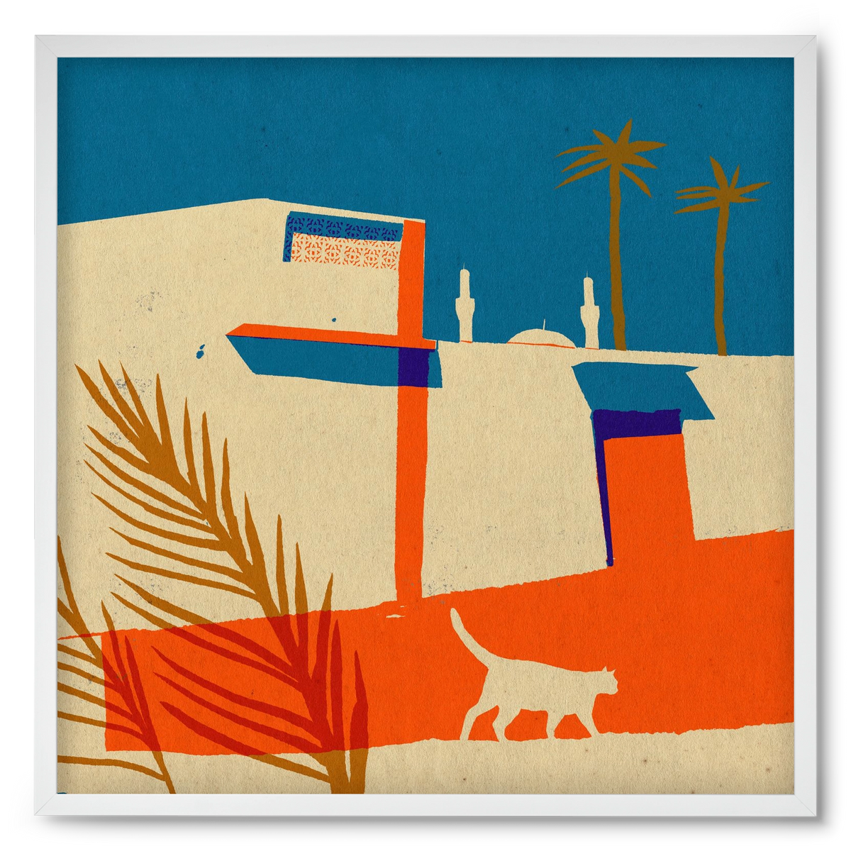 Dubai, 50x50 cm (50x50 cm), Fehér keret