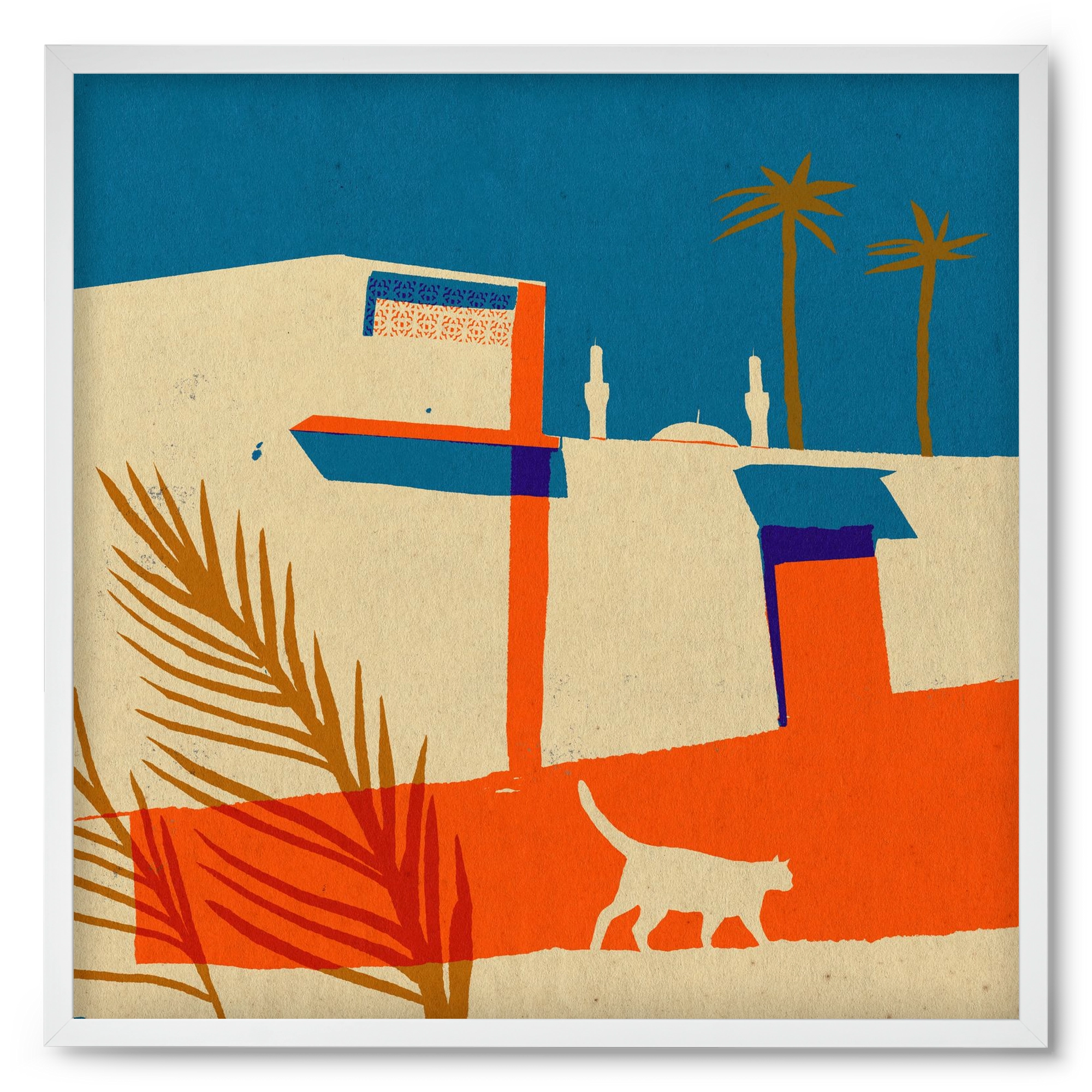 Dubai, 50x50 cm (50x50 cm), Fehér keret