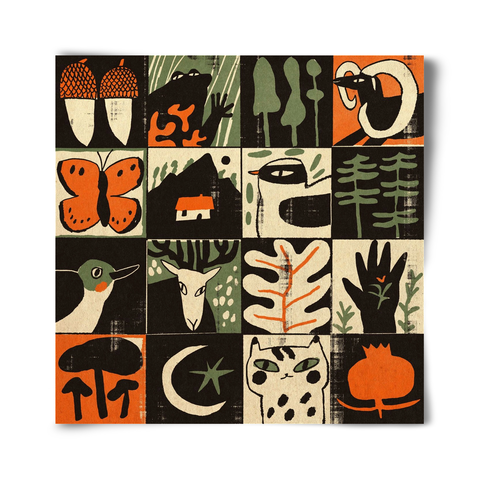 Totem of bukk, 40x40 cm, Keret nélkül