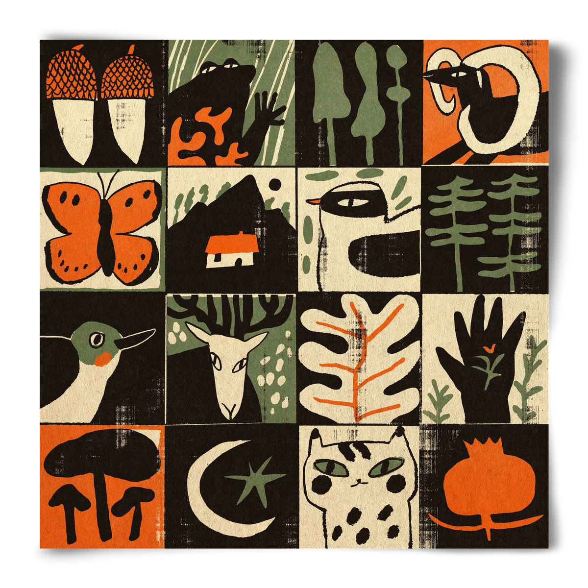 Totem of bukk, 50x50 cm, Keret nélkül