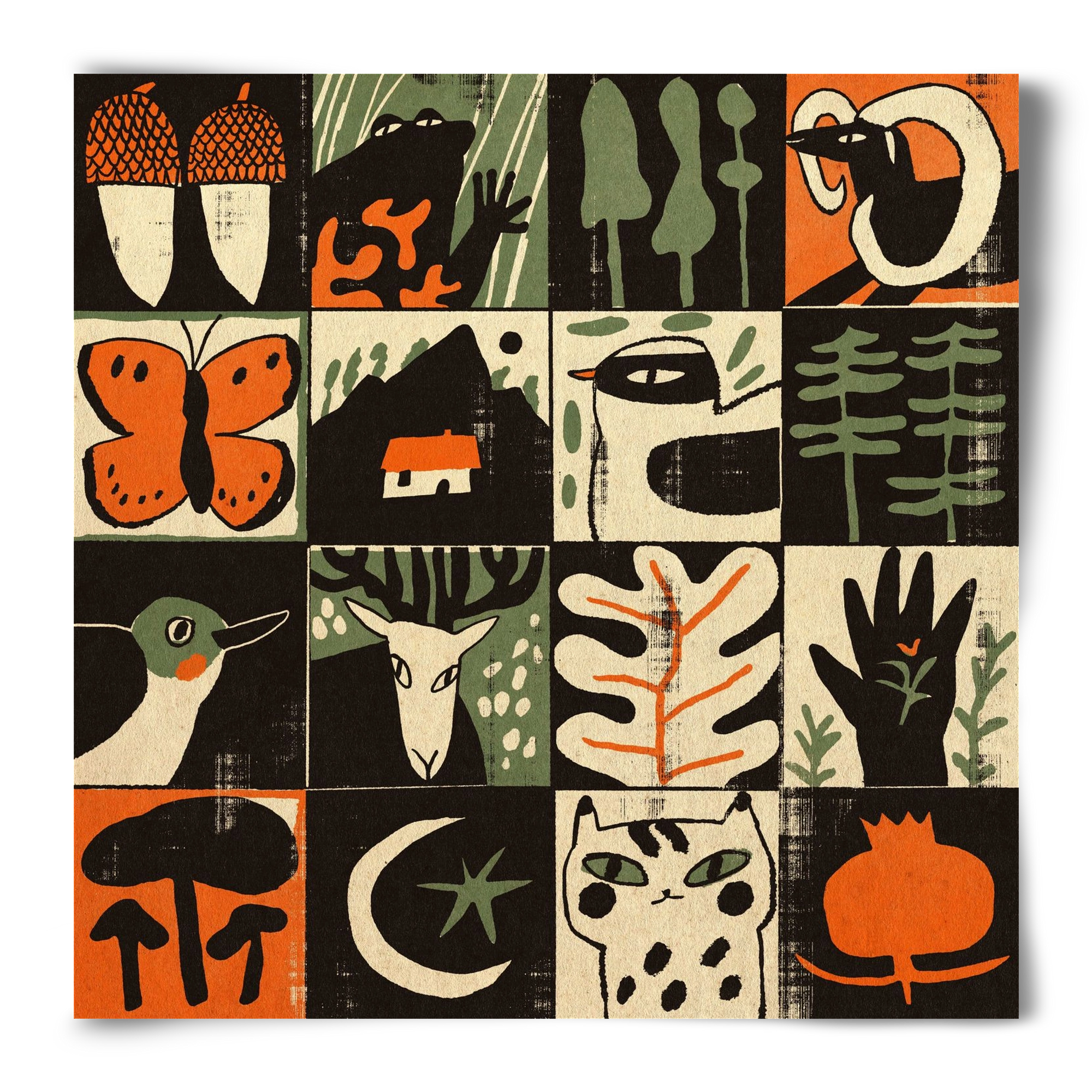 Totem of bukk, 50x50 cm, Keret nélkül