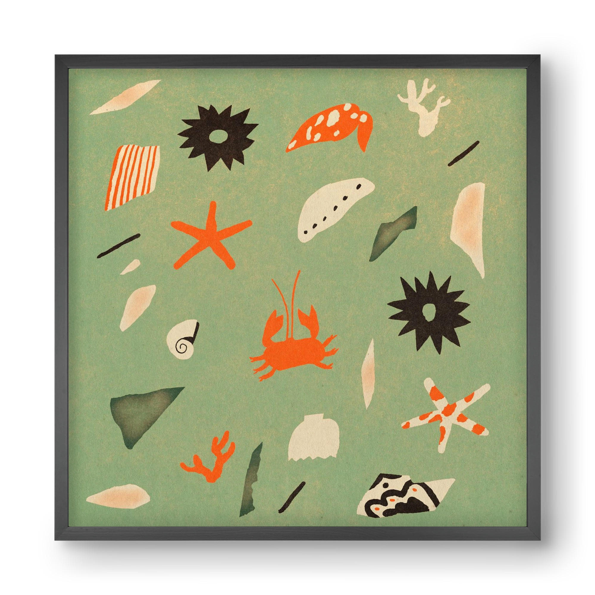 Sealife, 40x40 cm (40x40 cm), Fekete keret