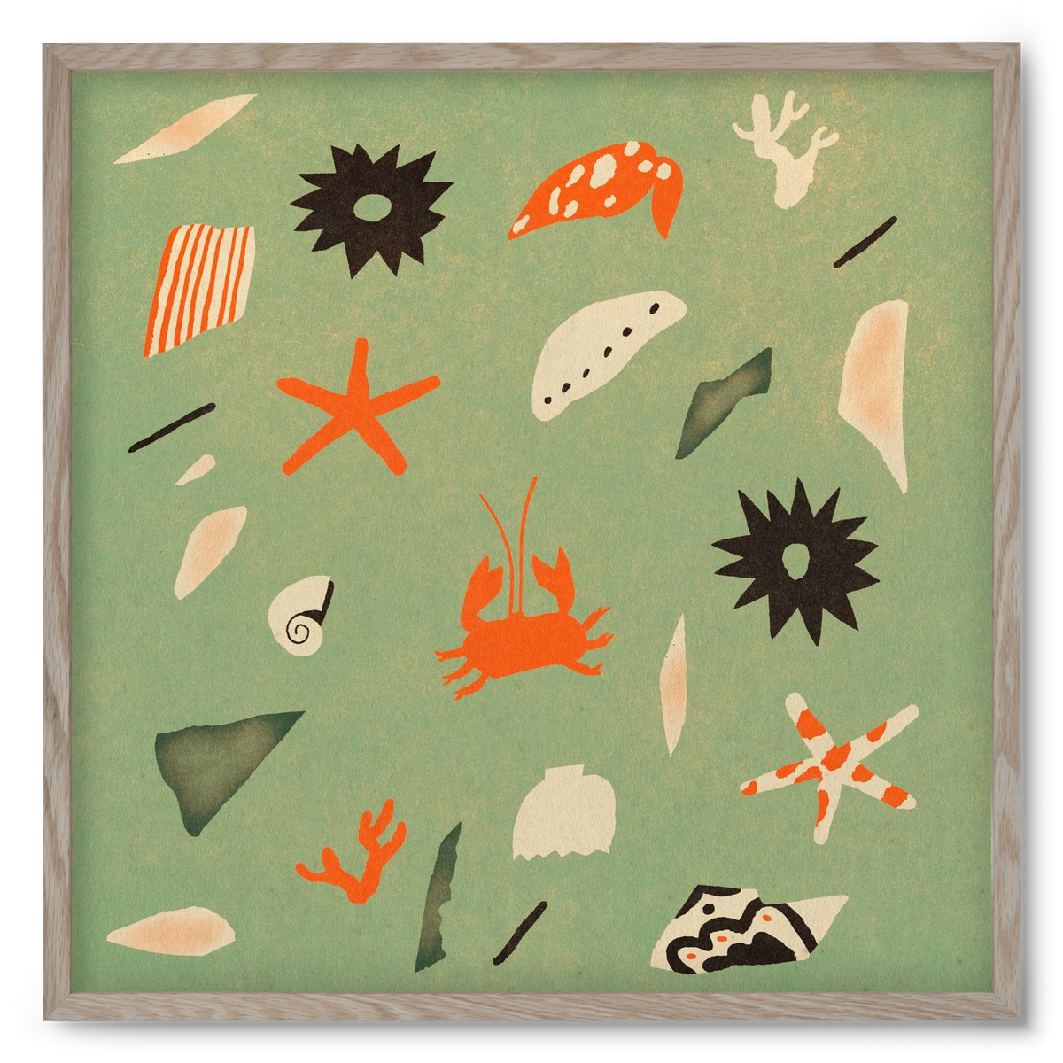 Sealife, 50x50 cm (50x50 cm), Tölgy keret