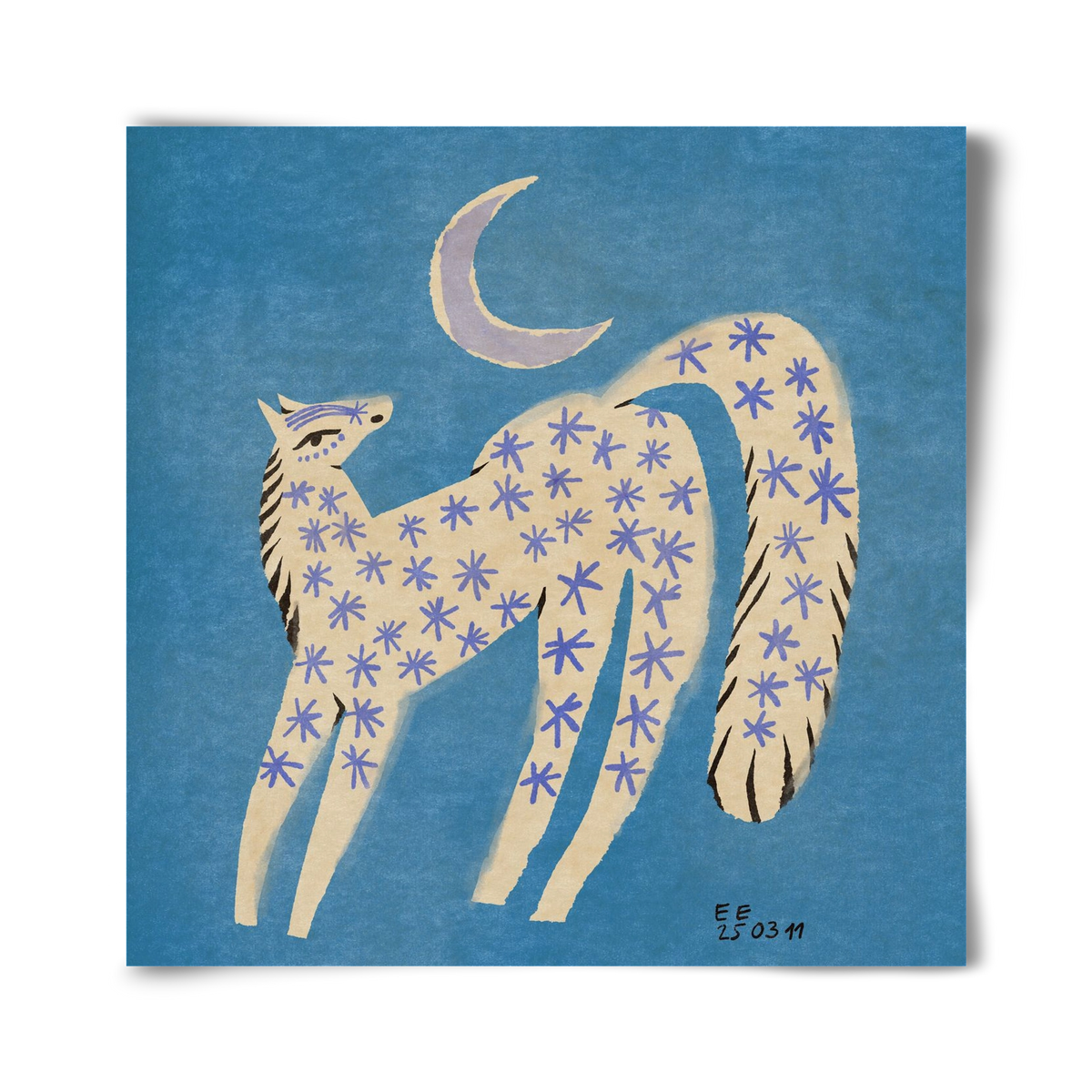 Star horse, 40x40 cm, Keret nélkül
