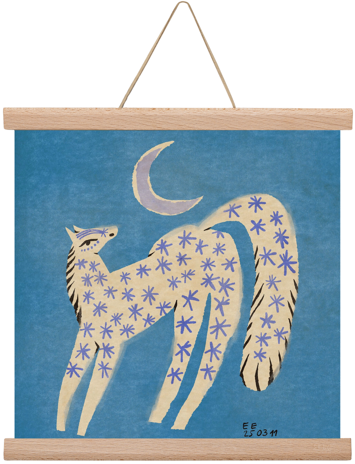 Star horse, 30x30 cm (30x30 cm), Tölgy akasztó