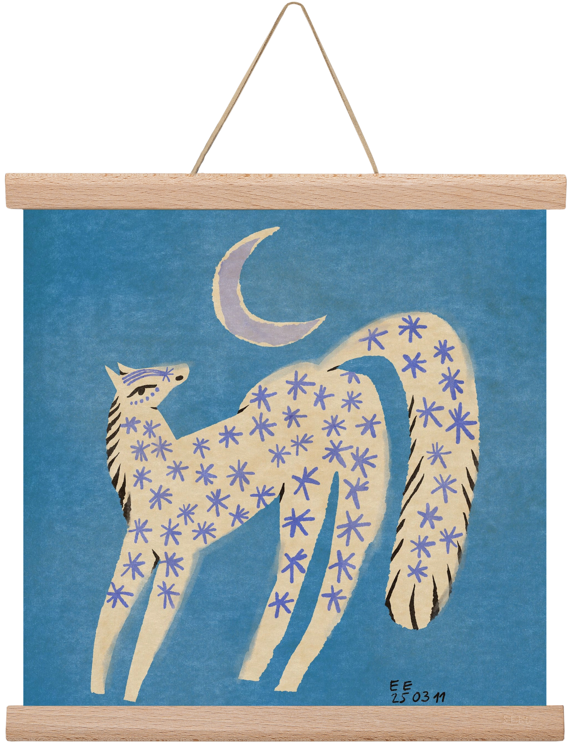 Star horse, 30x30 cm (30x30 cm), Tölgy akasztó