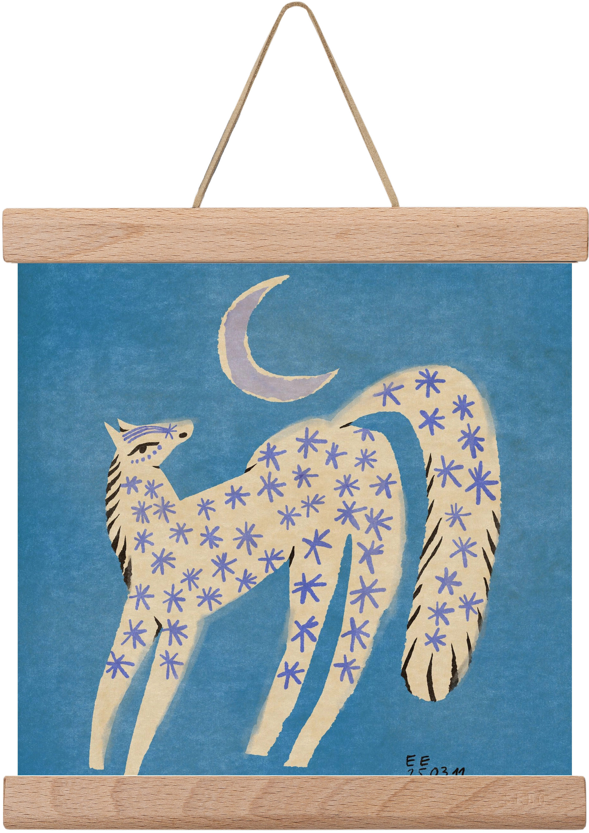 Star horse, 20x20 cm (20x20 cm), Tölgy akasztó