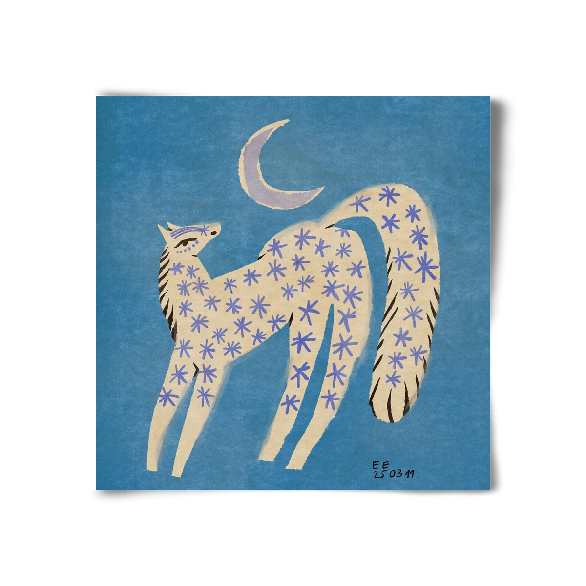 Star horse, 30x30 cm, Keret nélkül