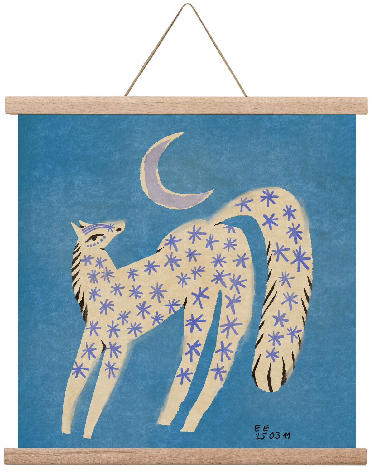 Star horse, 40x40 cm (40x40 cm), Tölgy akasztó