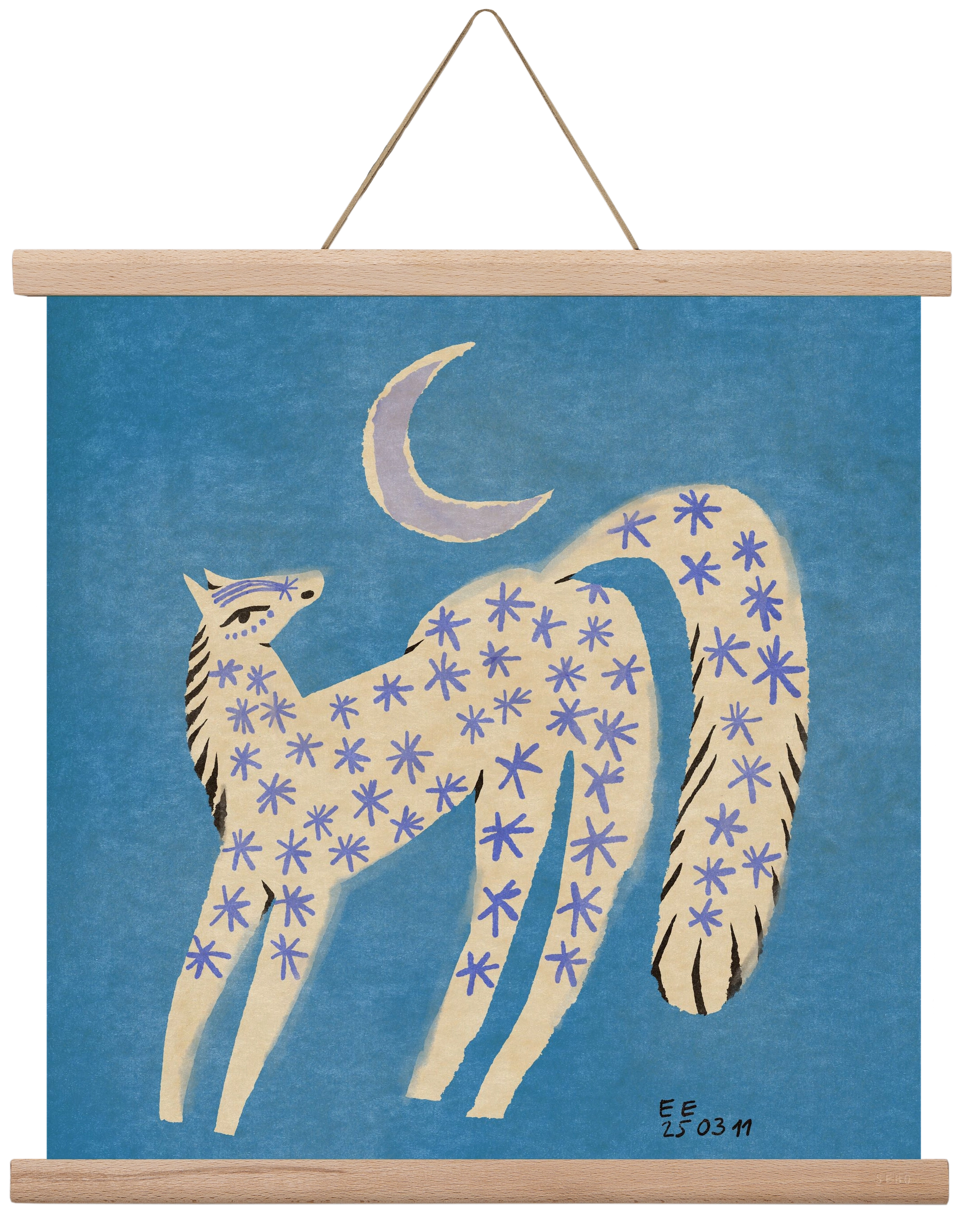 Star horse, 40x40 cm (40x40 cm), Tölgy akasztó