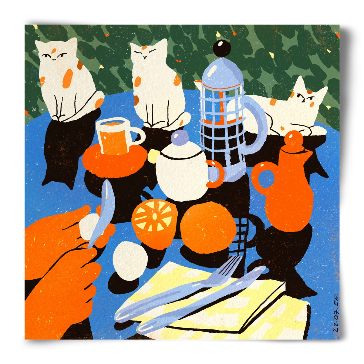 Morning still life, 50x50 cm, Keret nélkül