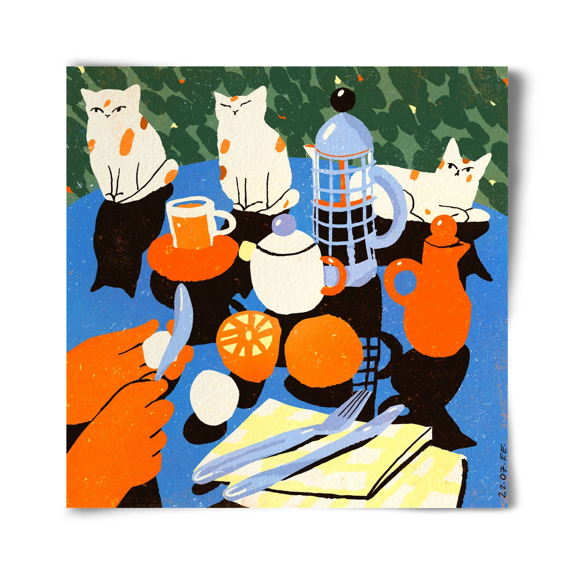 Morning still life, 40x40 cm, Keret nélkül