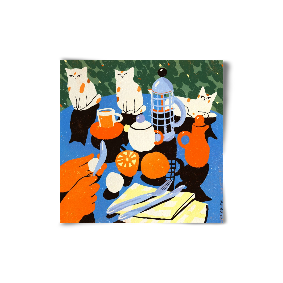 Morning still life, 20x20 cm, Keret nélkül