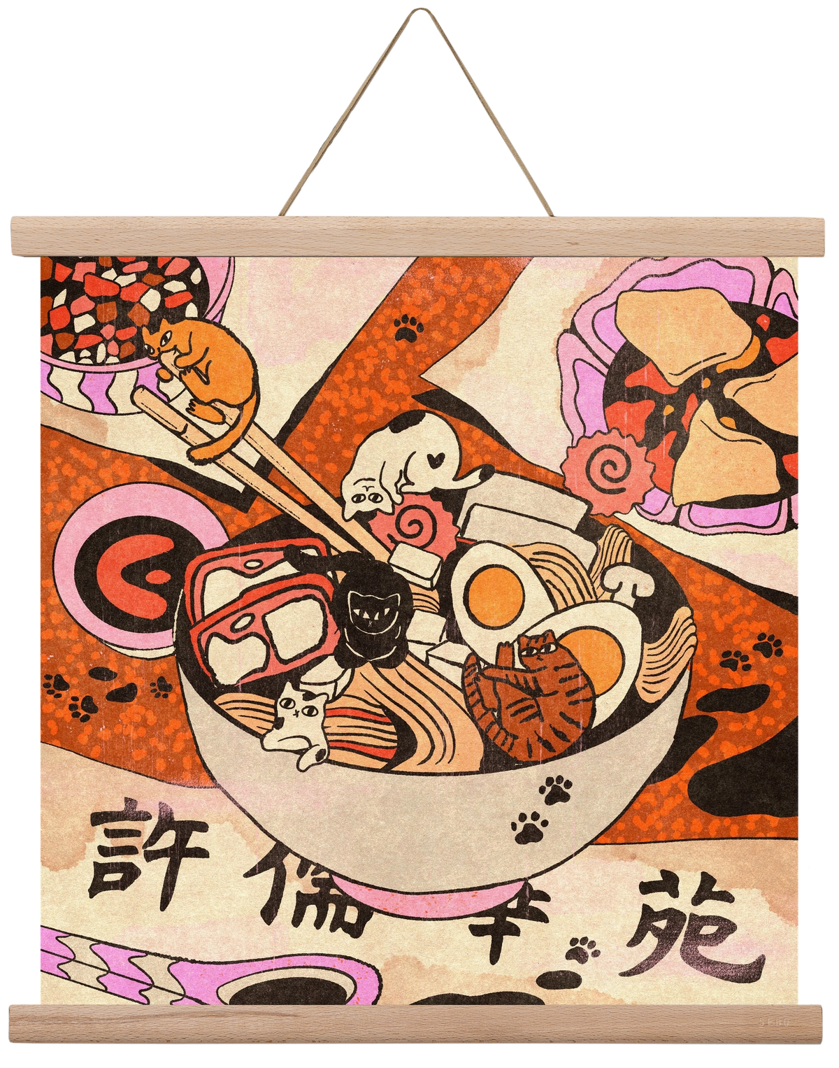 Ramen playground, 40x40 cm (40x40 cm), Tölgy akasztó