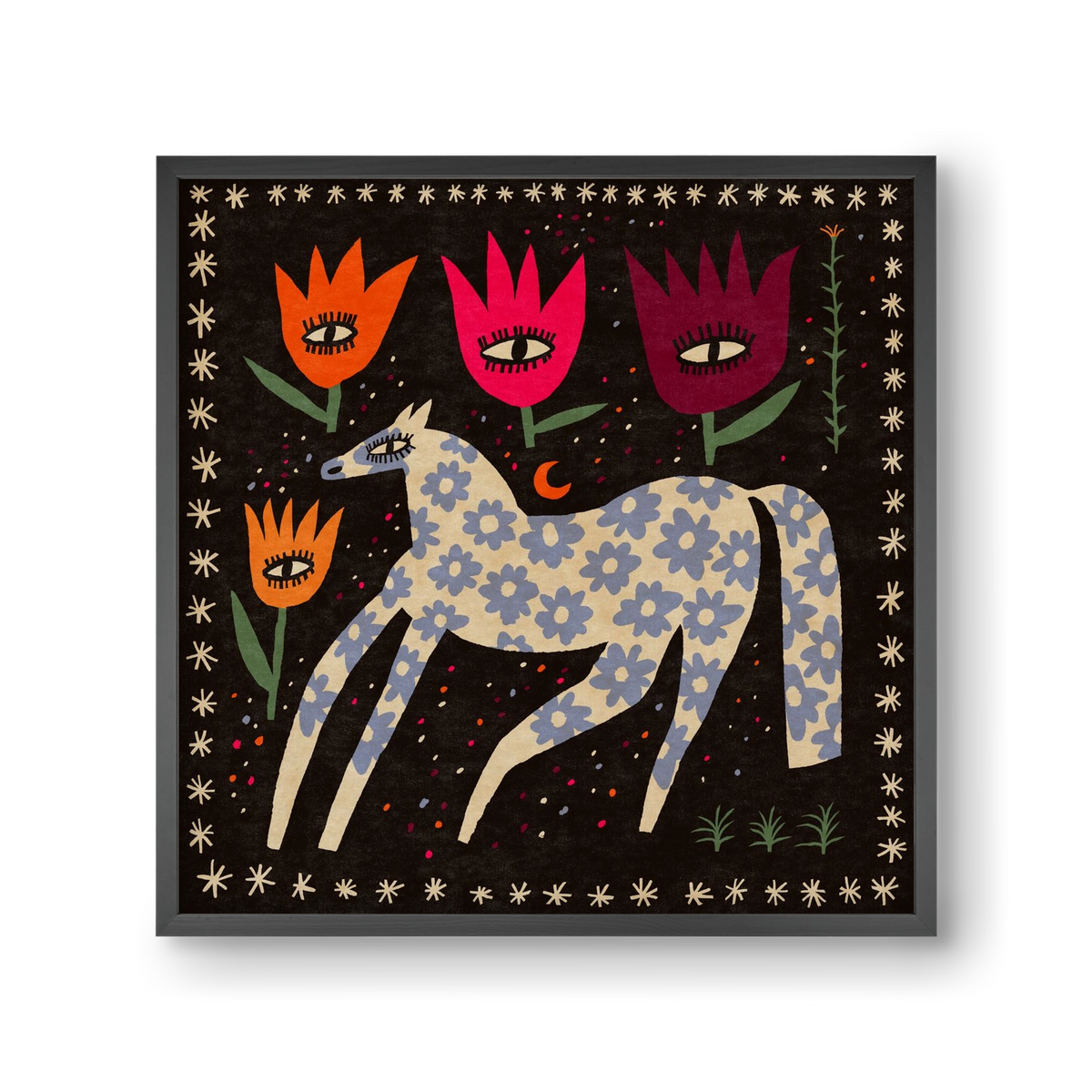 Magic horse, 30x30 cm (30x30 cm), Fekete keret