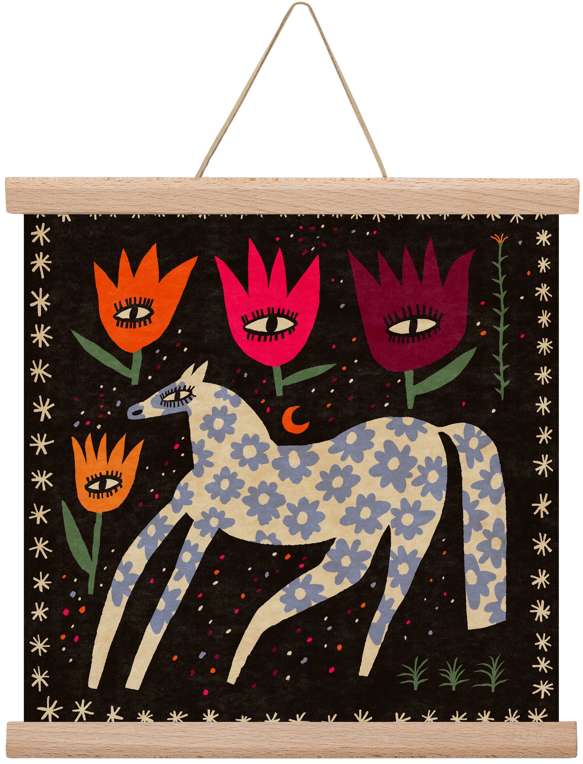 Magic horse, 30x30 cm (30x30 cm), Tölgy akasztó