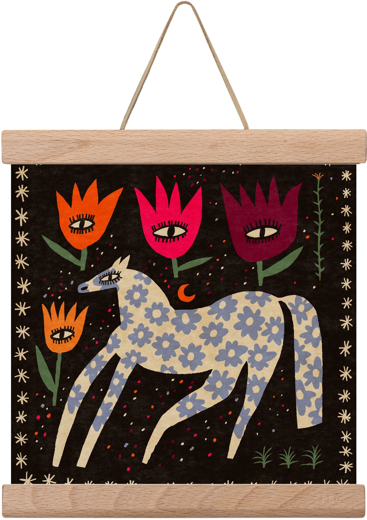 Magic horse, 20x20 cm (20x20 cm), Tölgy akasztó