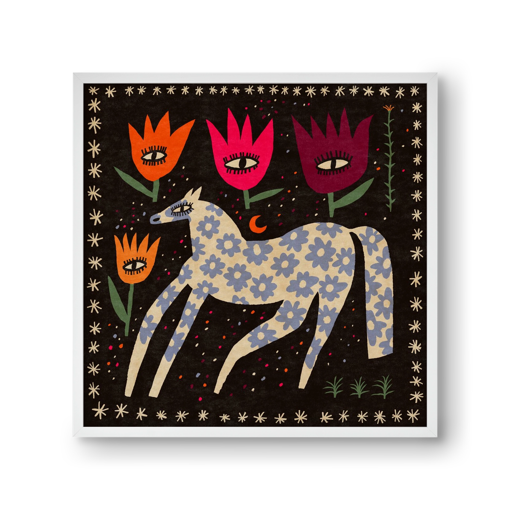 Magic horse, 30x30 cm (30x30 cm), Fehér keret