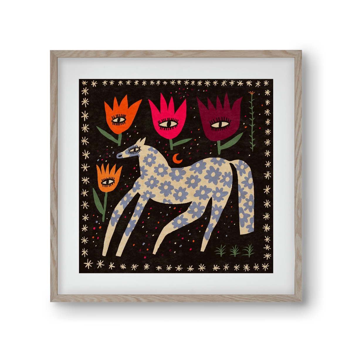 Magic horse, 30x30 cm (20x20 cm), Tölgy keret, paszpartuval