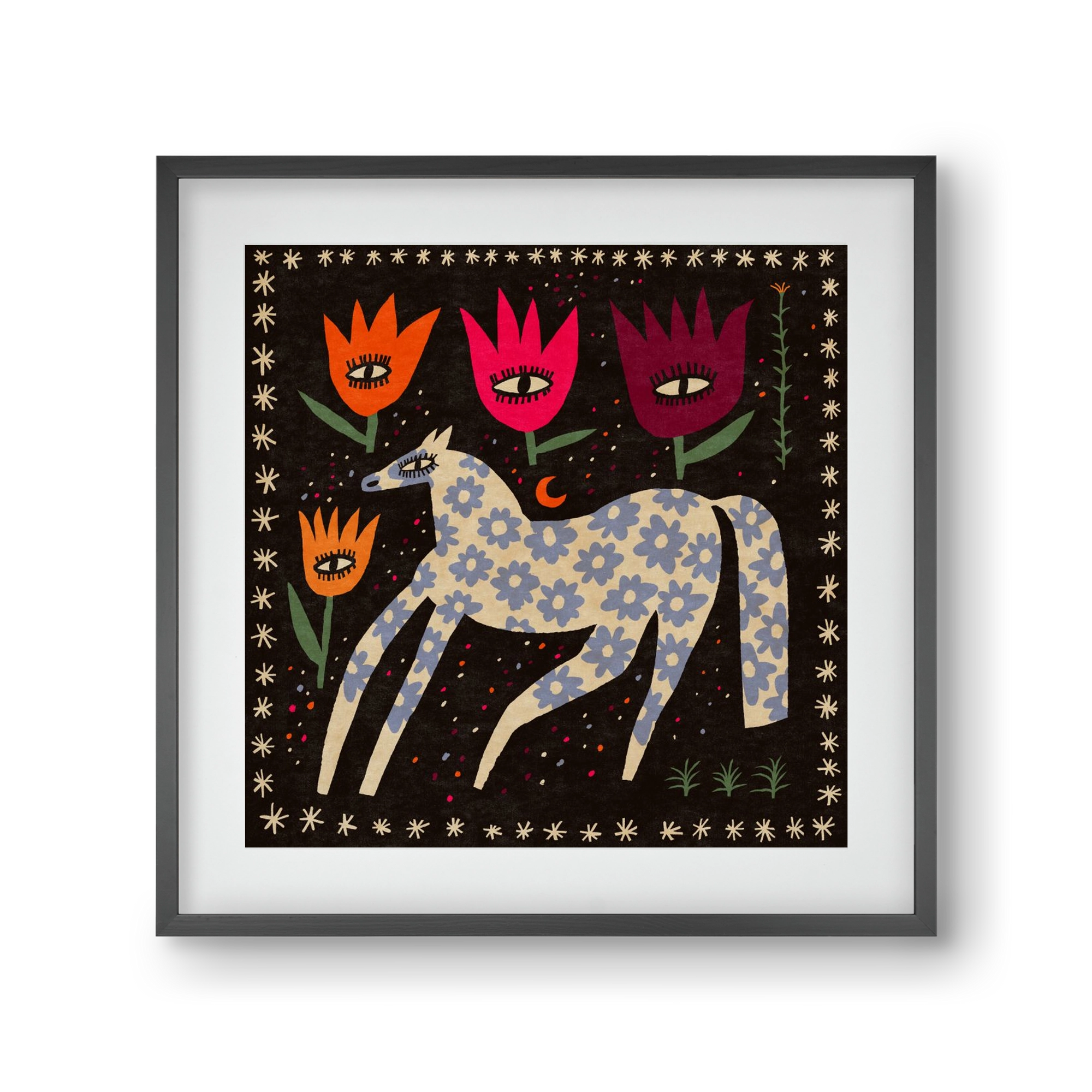 Magic horse, 30x30 cm (20x20 cm), Fekete keret, paszpartuval