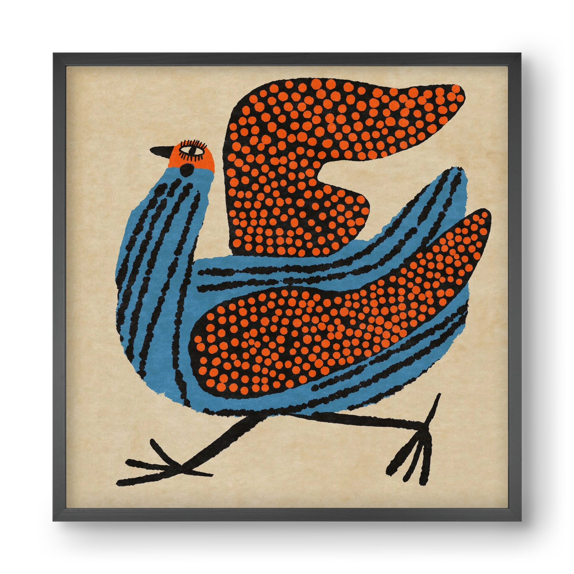 Magic bird, 40x40 cm (40x40 cm), Fekete keret