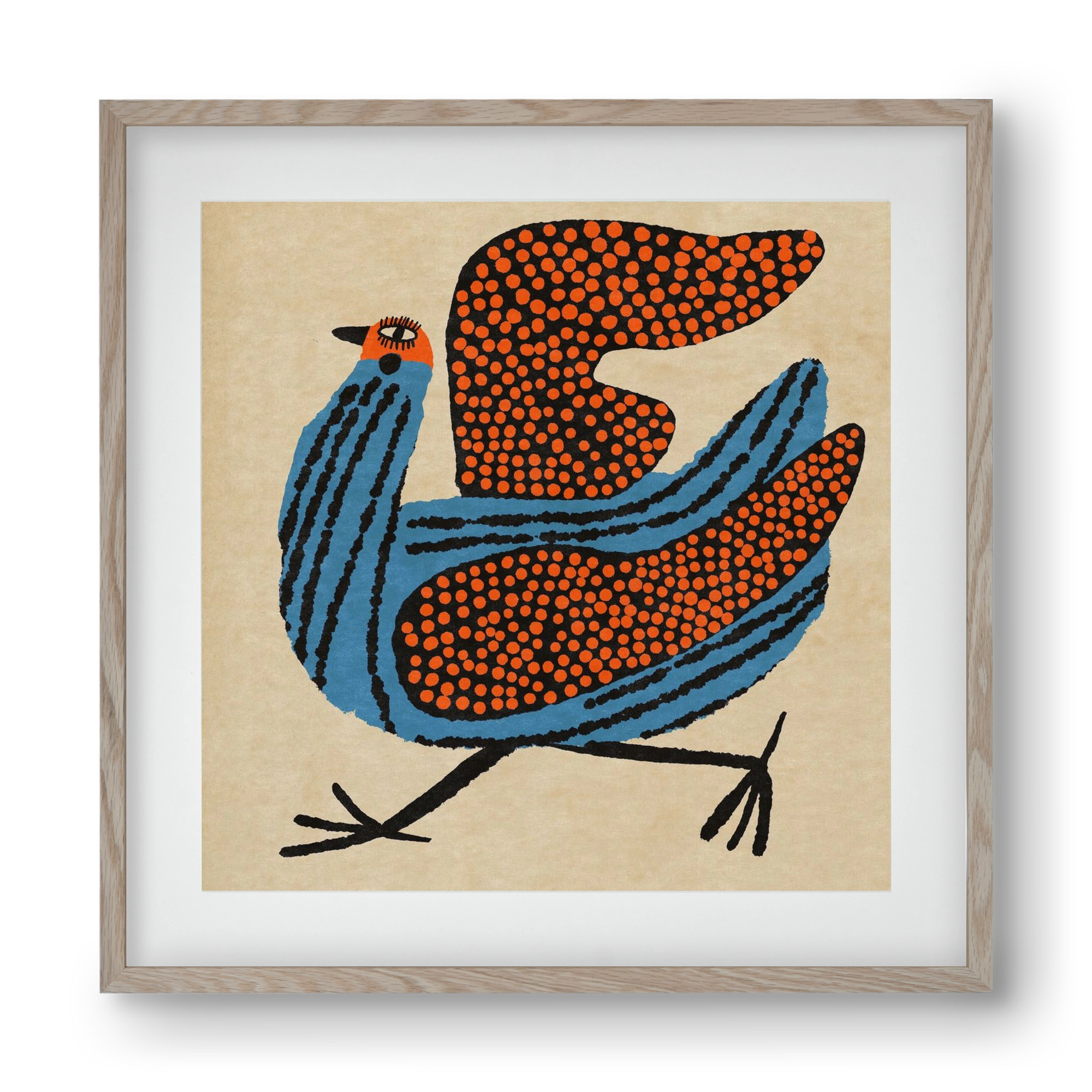 Magic bird, 40x40 cm (30x30 cm), Tölgy keret, paszpartuval