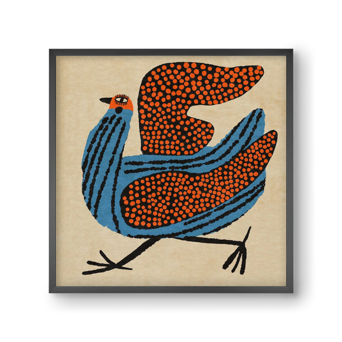 Magic bird, 30x30 cm (30x30 cm), Fekete keret