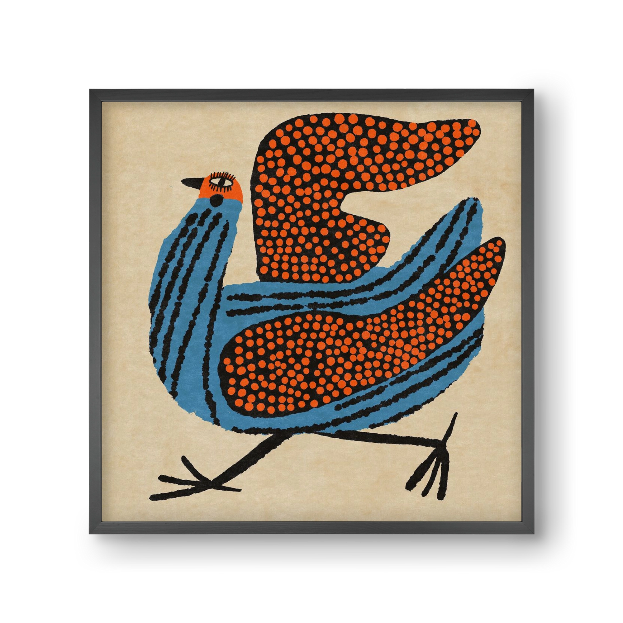 Magic bird, 30x30 cm (30x30 cm), Fekete keret