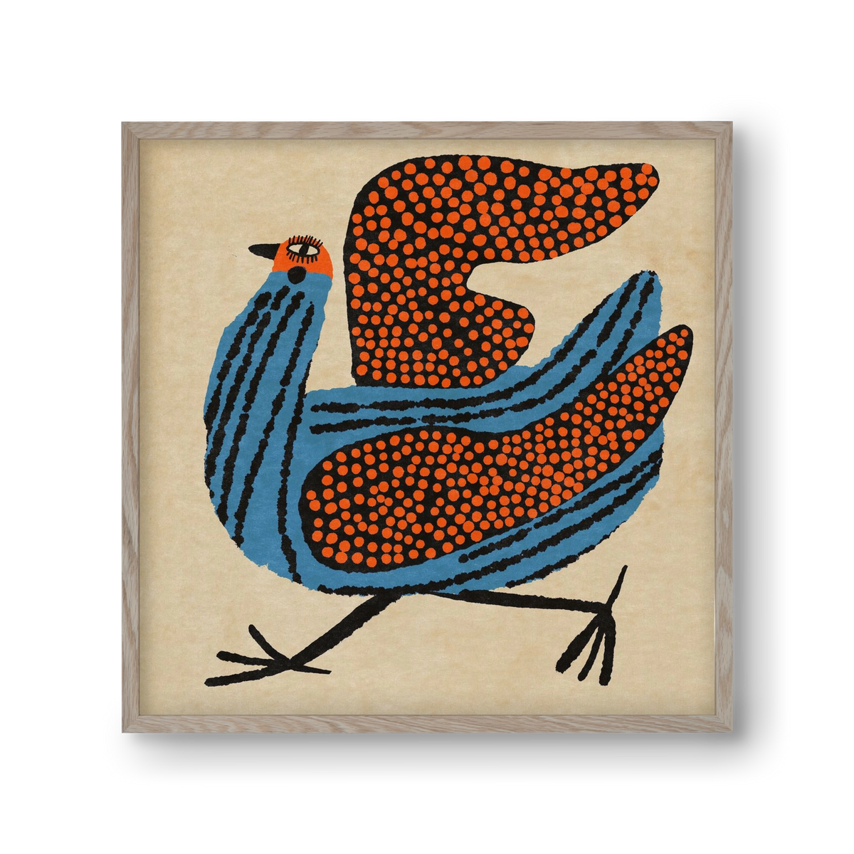 Magic bird, 30x30 cm (30x30 cm), Tölgy keret