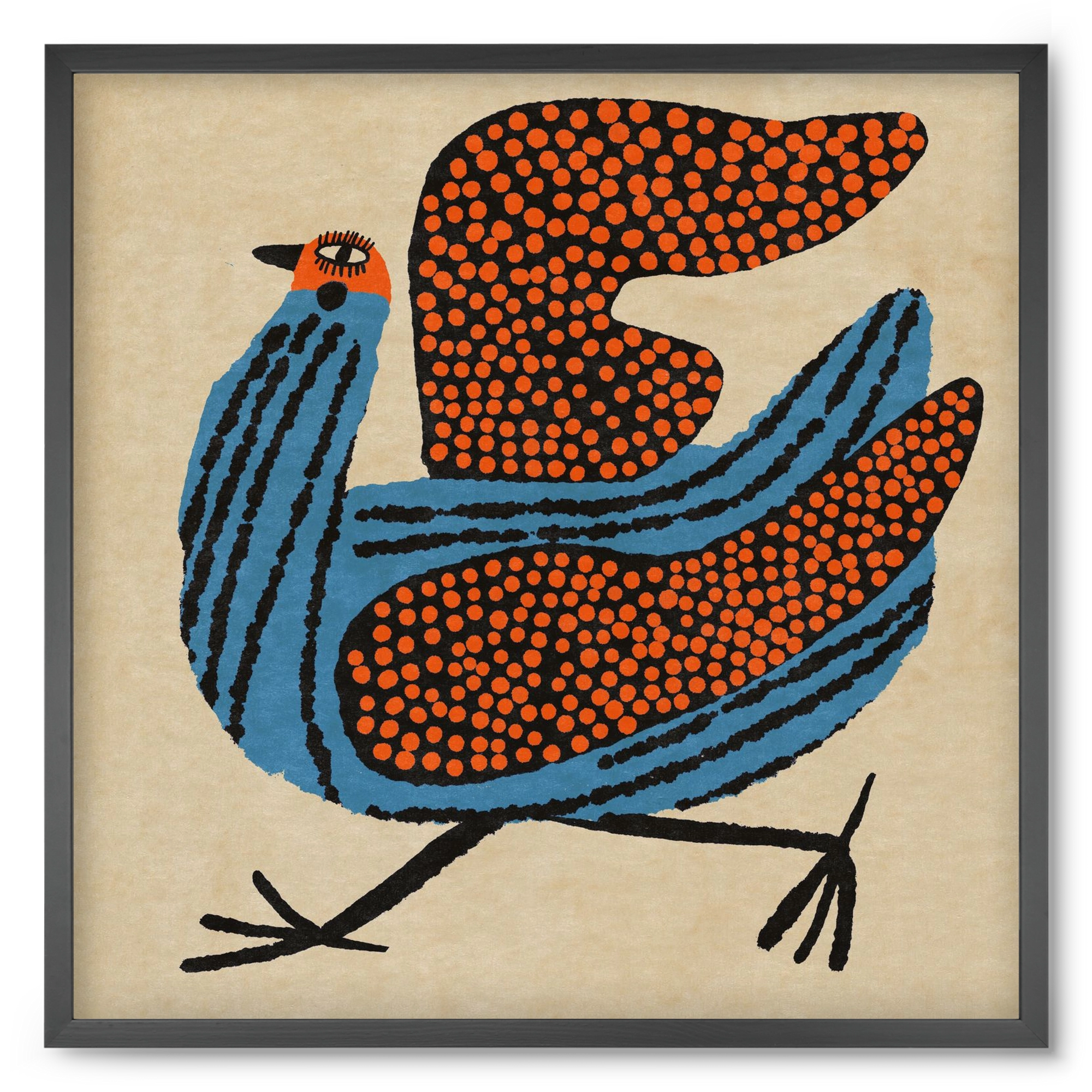 Magic bird, 50x50 cm (50x50 cm), Fekete keret