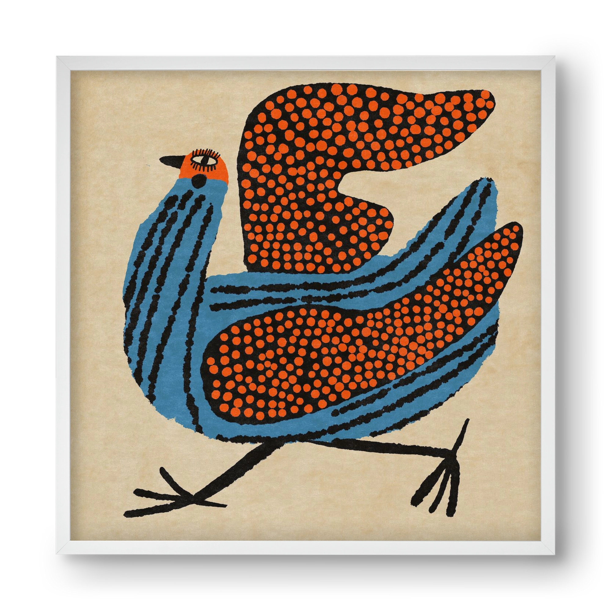 Magic bird, 40x40 cm (40x40 cm), Fehér keret