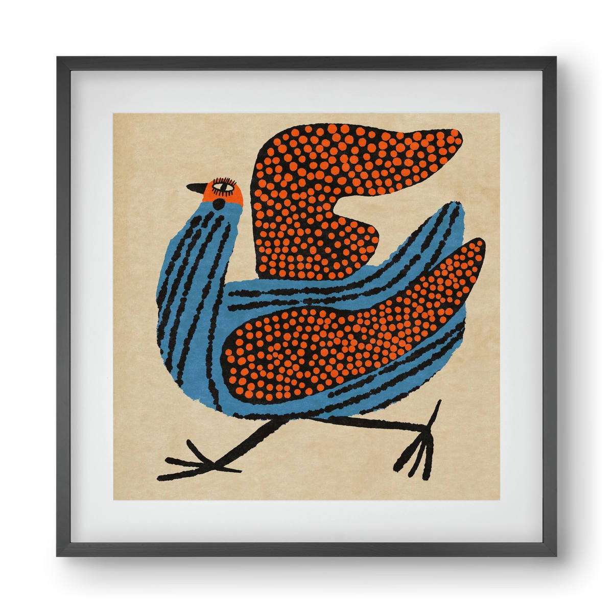 Magic bird, 40x40 cm (30x30 cm), Fekete keret, paszpartuval