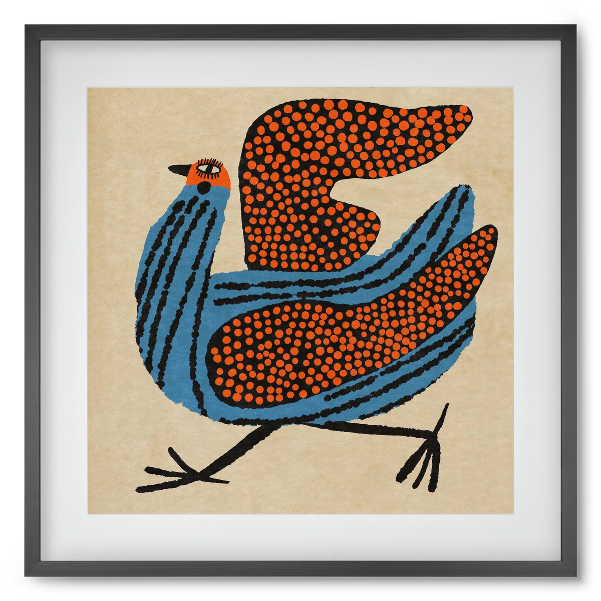 Magic bird, 50x50 cm (40x40 cm), Fekete keret, paszpartuval