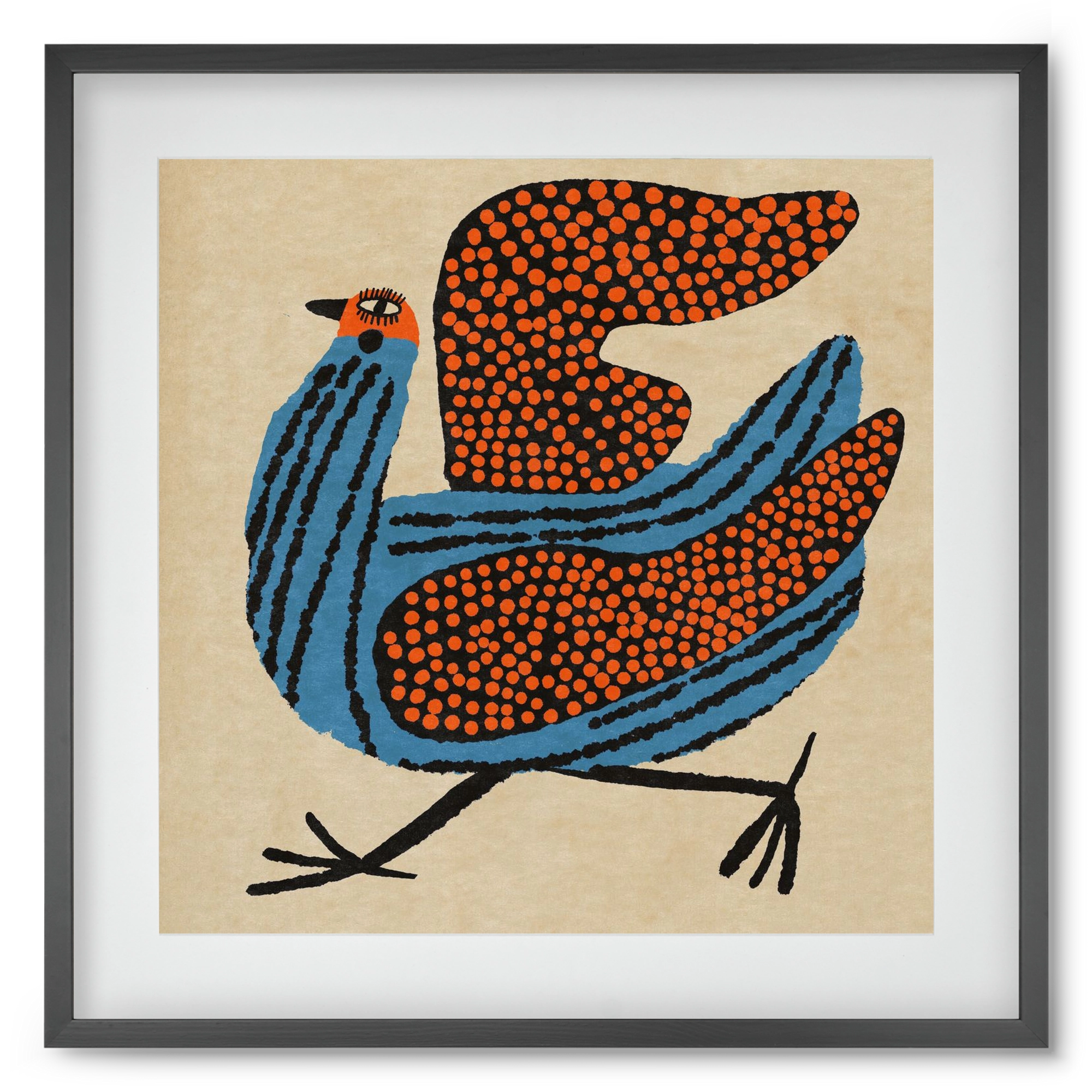 Magic bird, 50x50 cm (40x40 cm), Fekete keret, paszpartuval