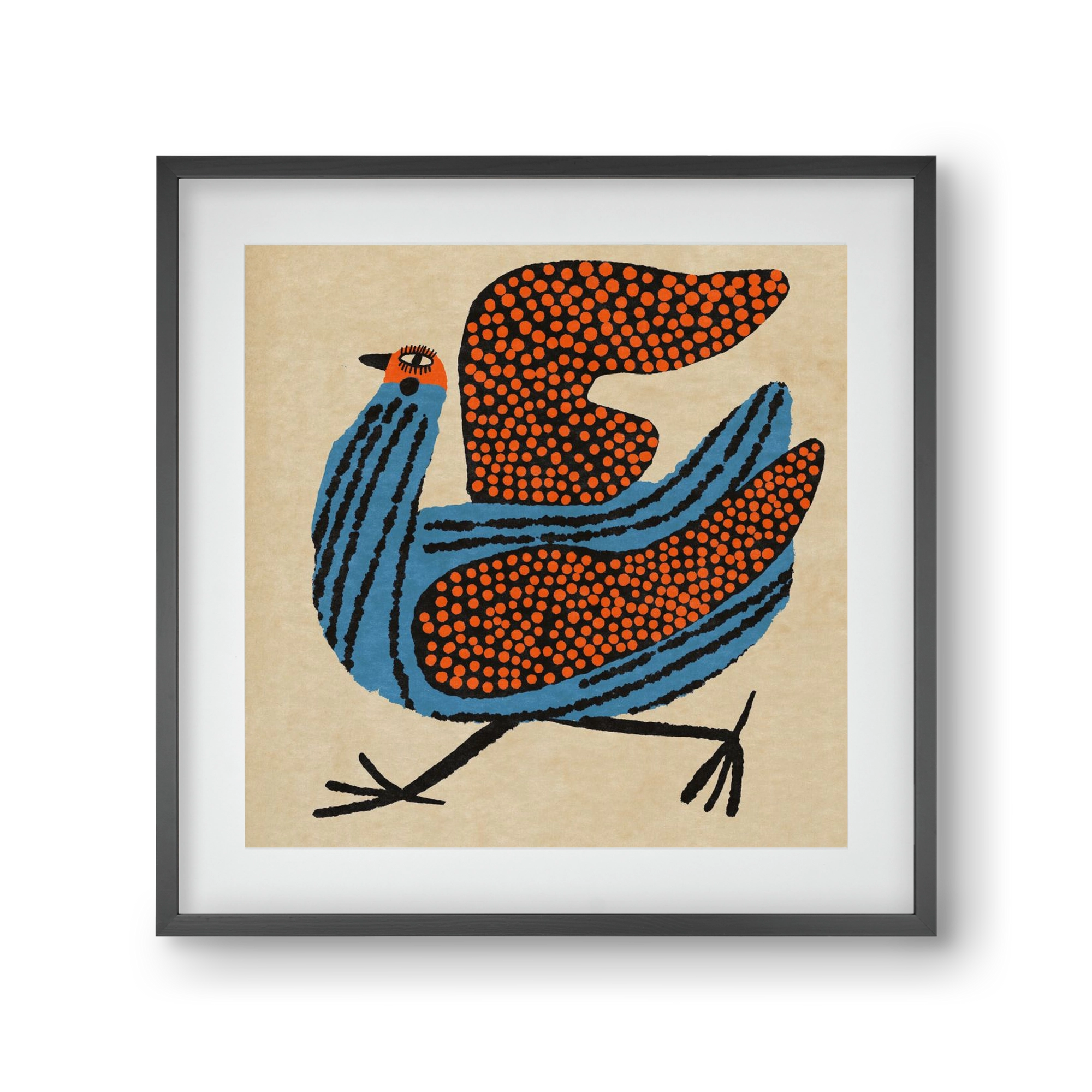 Magic bird, 30x30 cm (20x20 cm), Fekete keret, paszpartuval