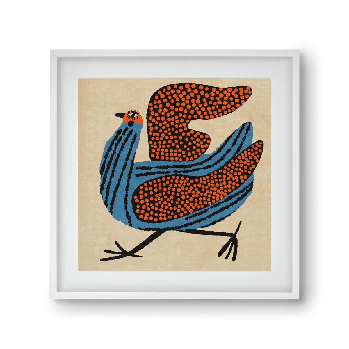 Magic bird, 30x30 cm (20x20 cm), Fehér keret, paszpartuval